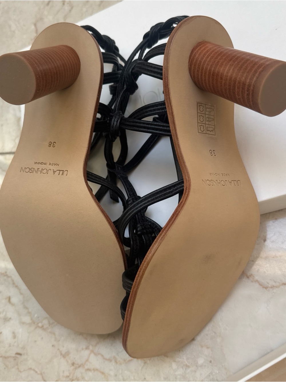 Ulla Johnson TULA Leather Knotted Sandals - Picture 4 of 4